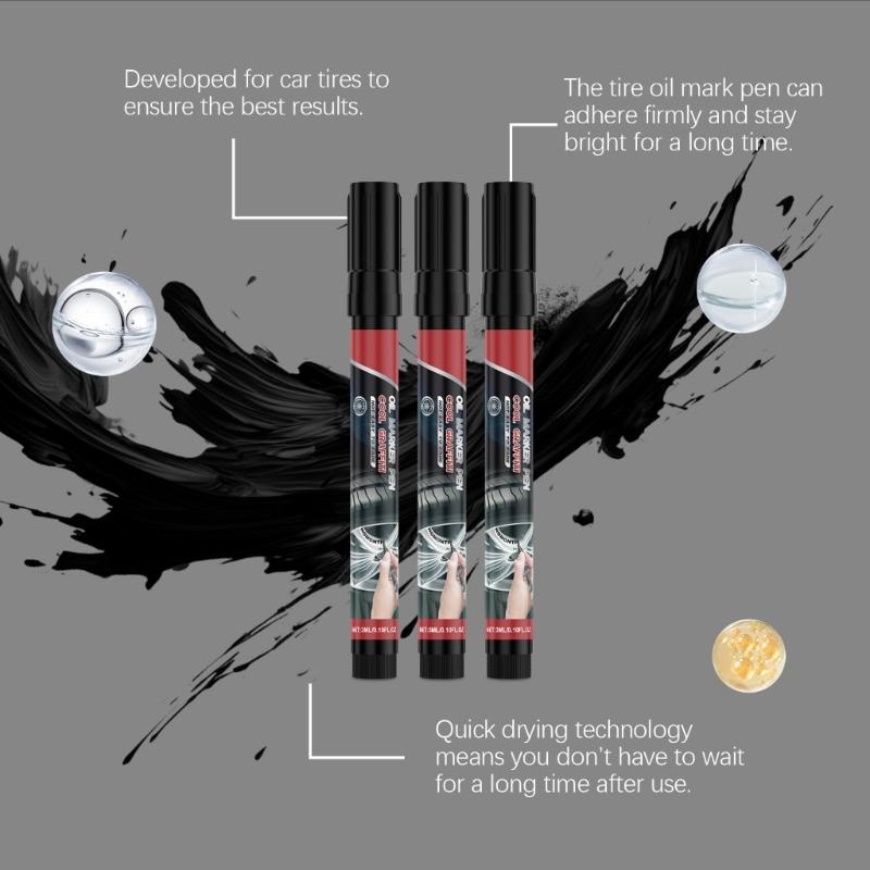 Permanent Marker Waterproof Paint Markers for Metal Surfaces Tire Black Paper Wood Oil Based Paint Marker