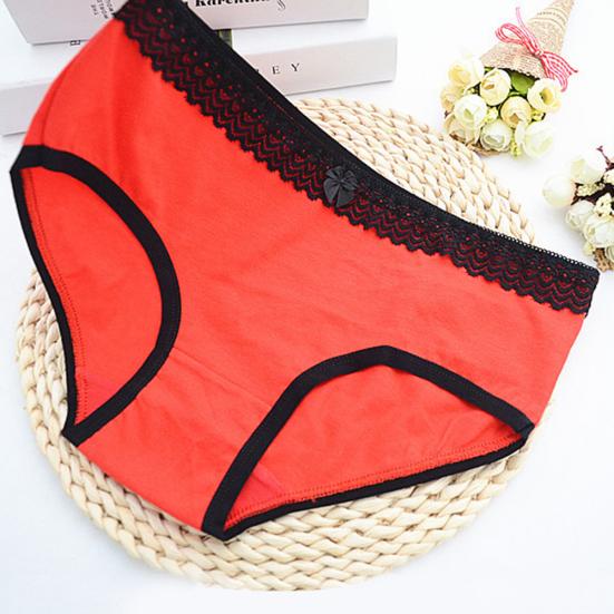 Women's Girls' Bowknot Lace Cotton Panties Briefs Underpants Intimates