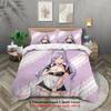 Two-Dimensional Animation Beautiful Girl Three-Piece Bedding Home Textile