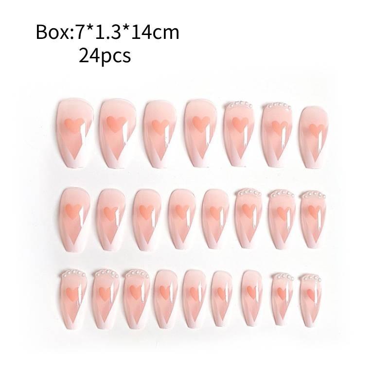 

Nail Wearing Hand Nails Fashion Highgrade Cute Heartshaped Nail Patch Style