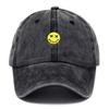 Personalisierbare Graffiti Smile Gewaschene Baumwoll-Baseballkappe Für Männer Frauen Stickerei Unisex Vintage Trucker Dad Hip Hop Urbaner Streetstyle Hut Streetwear