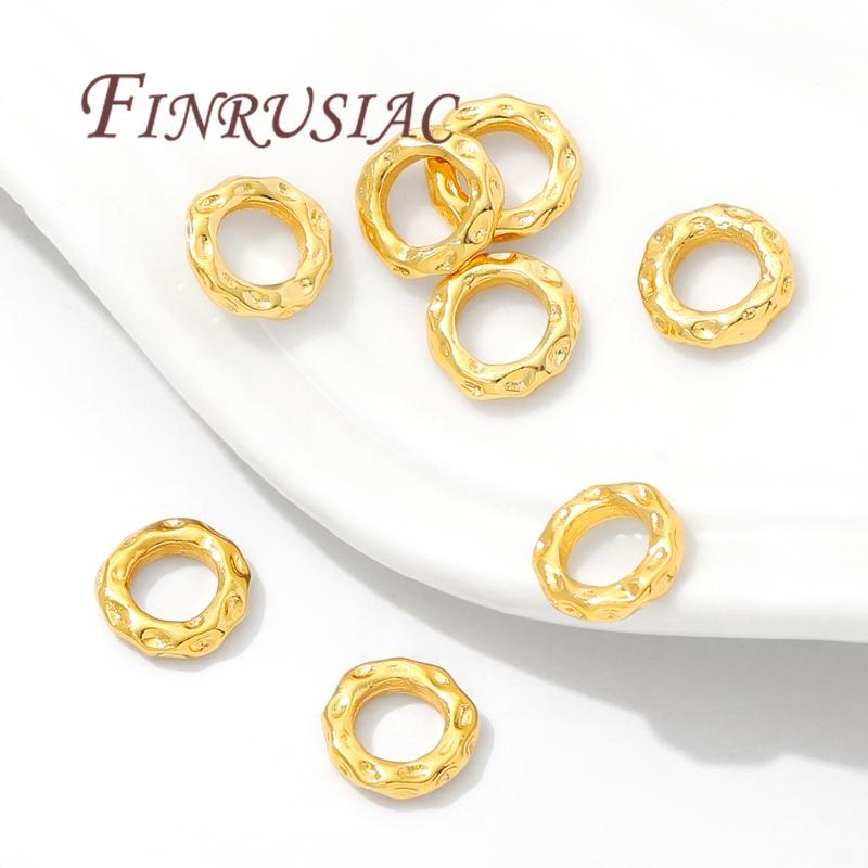 Separators For Bracelets 18K Gold Plated 5.7mm 7.7mm Spacer Bead Jewelry Accessories,Beads Separators,Metal Beads,DIY Findings