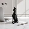 Minimalist Dog Statue 3D Printed Sitting Figurine, Modern Statue, Animal White Figurine Sculpture Decoration for Home Office Desk, Gift Pet Lovers PLA