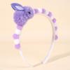 2Pcs Rabbit Fur Ball Headband Cute Rainbow Cartoon Unicorn Bow Hair Bands For Girls Children Kids Diadem Headdress Accessories