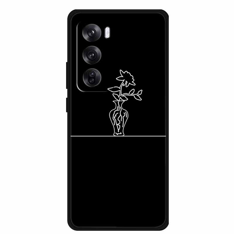 Reno 12 Pro 5G Personalized Black TPU Soft Pattern Phone Case