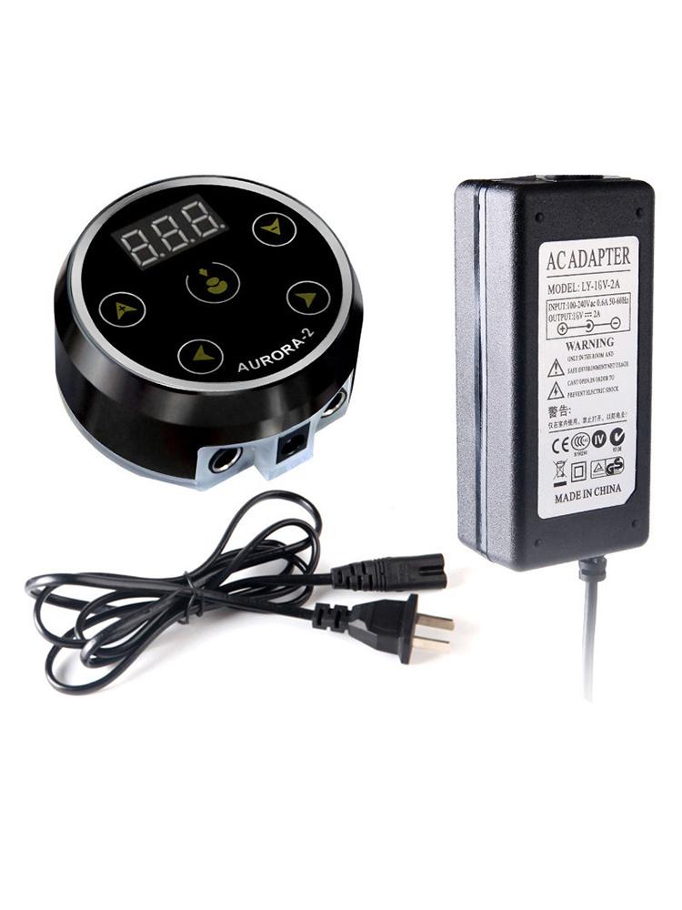 

Tattoo Power Supply Professional Tattoo Power Box Rotating Tattoo Machine Pen Dual Output Color LED Touch Screen/Magnetic Base чёрный