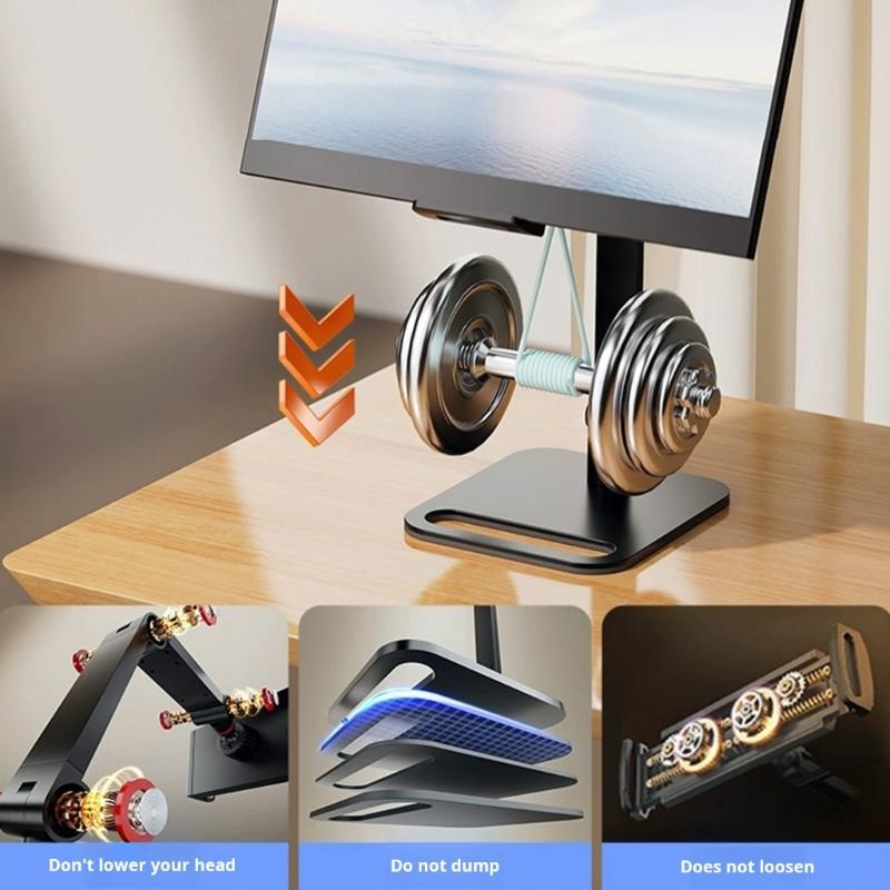 Adjustable Portable Folding Monitor Tablet Stand Arm 360 Degree Rotating Screen Holder Monitor Stand Desktop Assembly