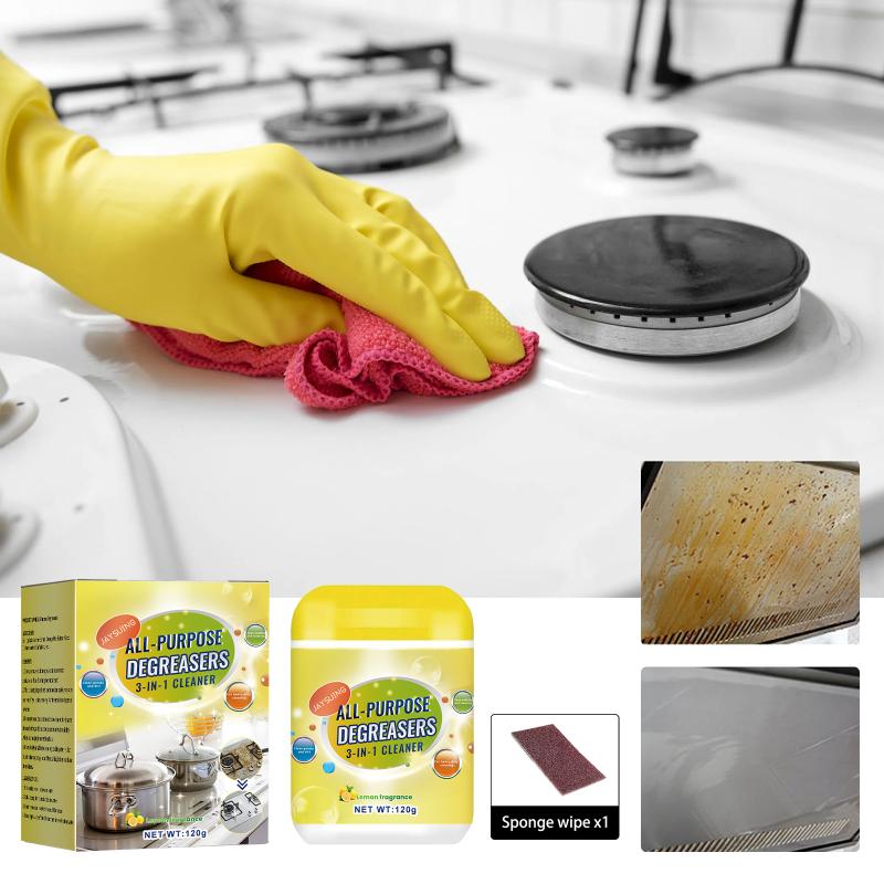 Jaysuing Multi-purpose Degreaser, Cleans Sink Pan Bottom Stains Kitchen Heavy Oil Soaking Powder