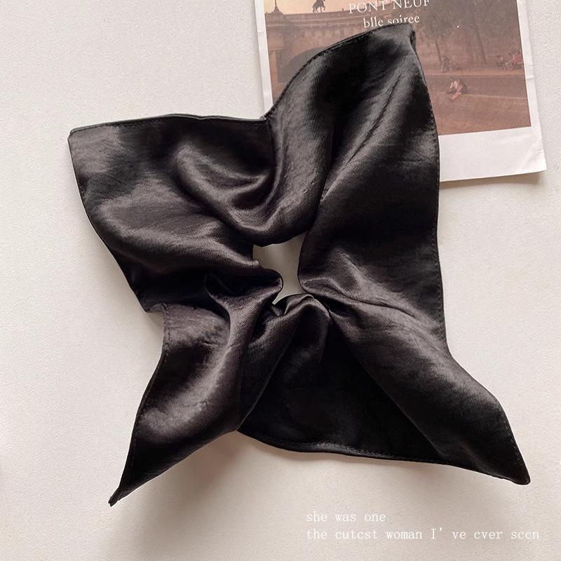 

Милая крутая девочка серебряная бандана с оборками резинка для волос, высокоэластичная резинка для волос для хвостика, долговечный аксессуар для волос, не повреждающий волосы чёрный