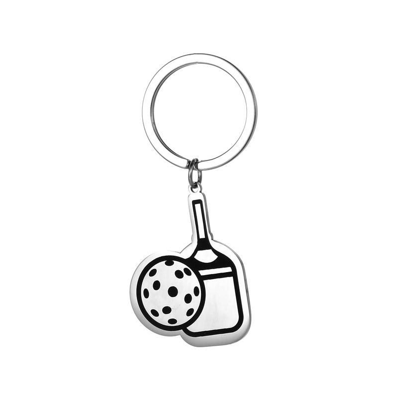 

Брелок-подвеска ракетка для пиклбола Игроки командных видов спорта Фанаты Ювелирные изделия из нержавеющей стали Подарки для женщин и мужчин 01