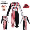 Circus Clown Cosplay Costume Halloween Party Props Funny Stage Performance Suit