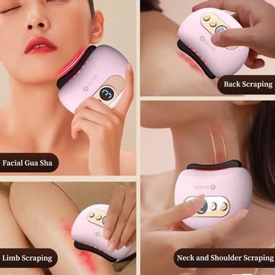 Placa de Massagem Gua Sha Elétrica Para Rosto Aliviar Fadiga Física Placa Guasha Massageador Facial de Jade Raspadores Ferramentas Para Corpo Inteiro