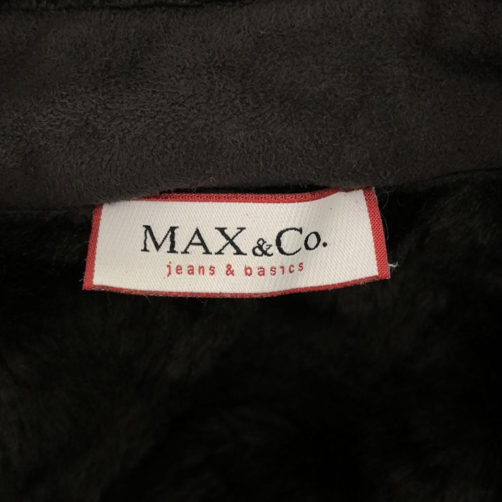 MAX&CO made in Italy Hooded Mouton jacket 42 Brown Back fleece Women Used