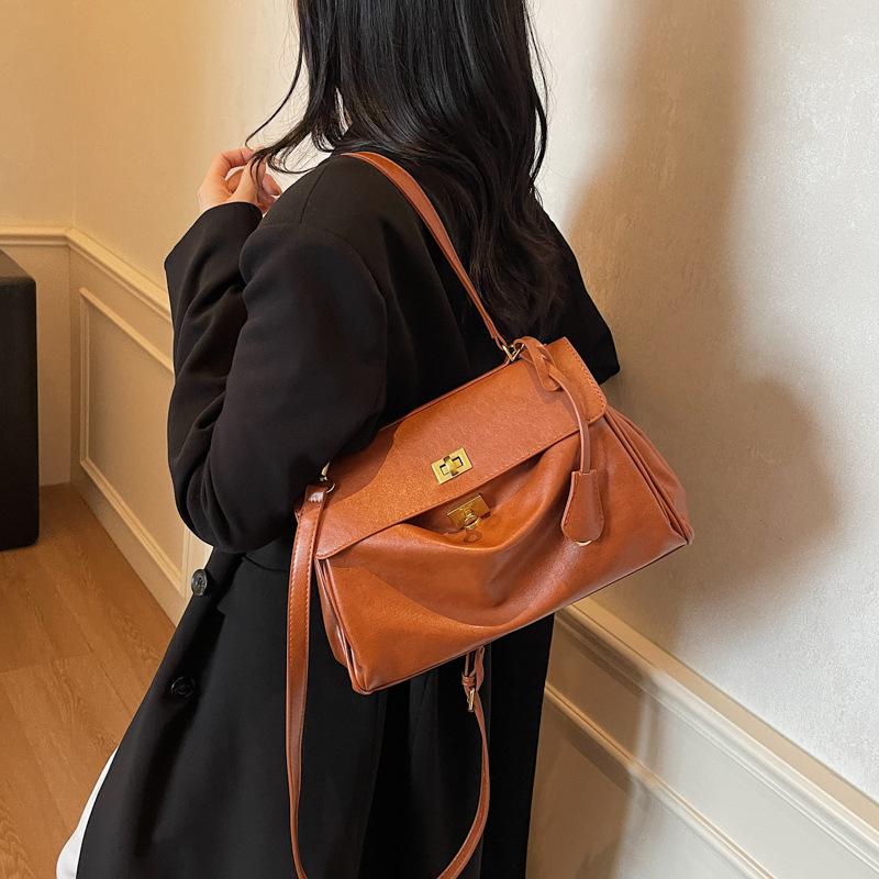 New Fashionable Commuter Tote Bag, High-end Shoulder Messenger Bag, Women's Large-capacity Versatile Handbag