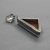 Tringle Shape Brown Simbirsite 925 Sterling Silver Pendant Jewelry, Handmade Boho Style Pendant