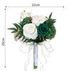 Two-Tone Forest Style Artificial Rose Bridal Bouquet