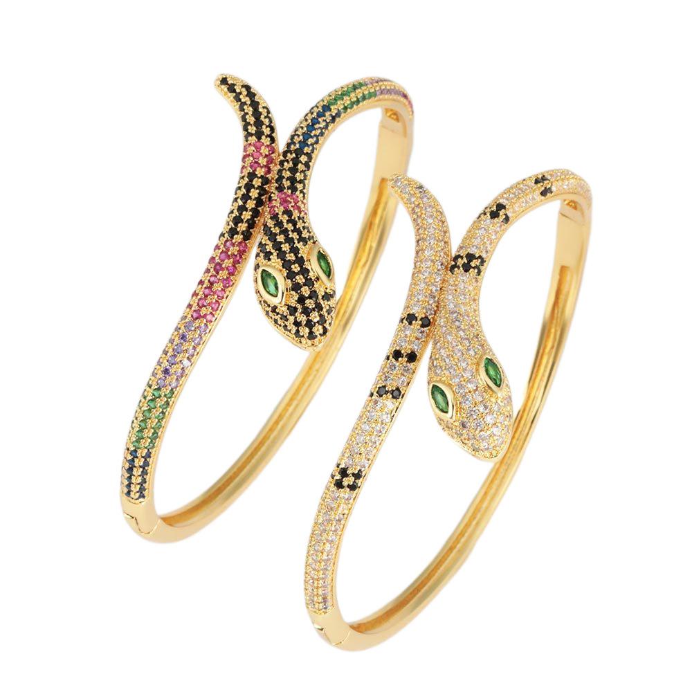 European and American Exotic Snake-shaped Bracelet Snake Head Bracelet Women's Fashion Jewelry