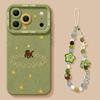 Green Matcha Horse Silicone Phone Case with Lanyard, Compatible with iPhone 17/16 Pro Max/15/14