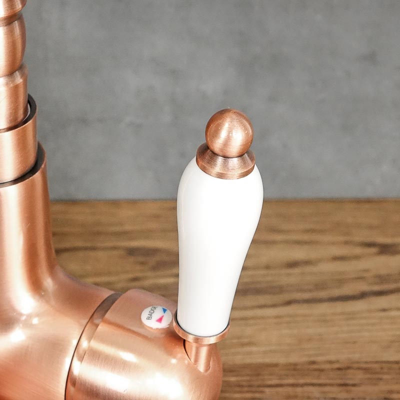 Rose gold free-standing washbasin tap COPPER 2 HIGH
