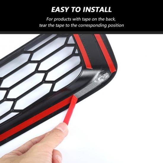 Honeycomb Front Bumper Bottom Fog Lamp Cover Trim For Ford F150 2017- Black