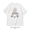 Teaming Coffee Cup Minimalist Line TShirt Woman Man Casual Cotton Graphic T Shirts Creative Streetwear Tops Tee Shortsleev