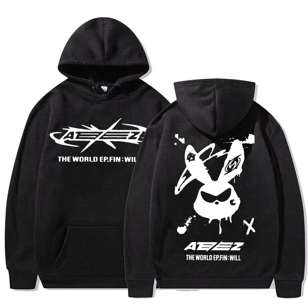 2025 Ateez World Tour Towards The Light: Will To Power Pullovers Men Women Korean Fashion Hip Hop Long Sleeve Sweatshirt Hoodies