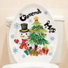 Christmas Tree Snowman Snowflake Christmas Wall Sticker Toilet Sticker Bathroom Home Decoration Wall Sticker Self-adhesive