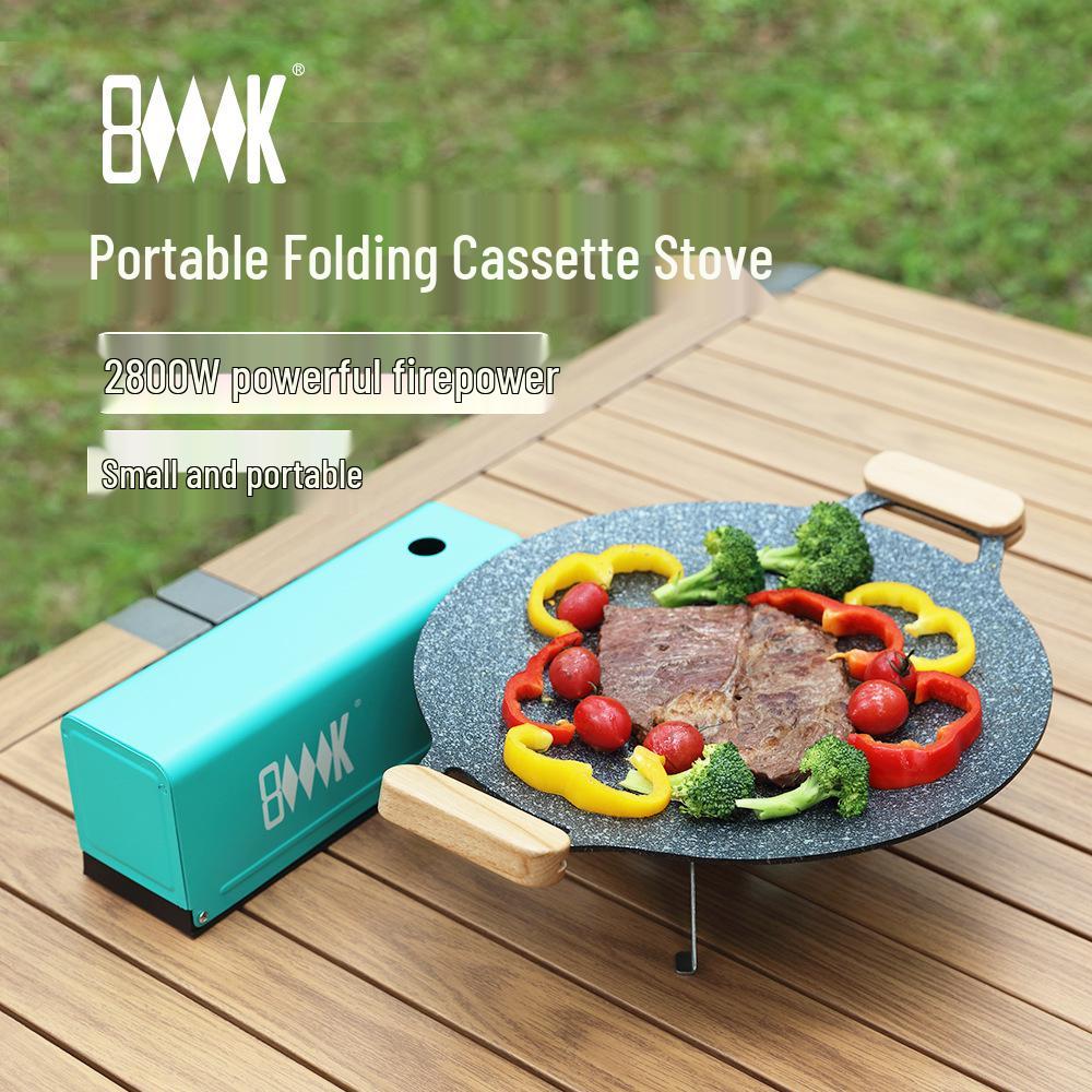 Portable Windproof High-Power Foldable Camping Stove for Outdoor Cooking озеро синий