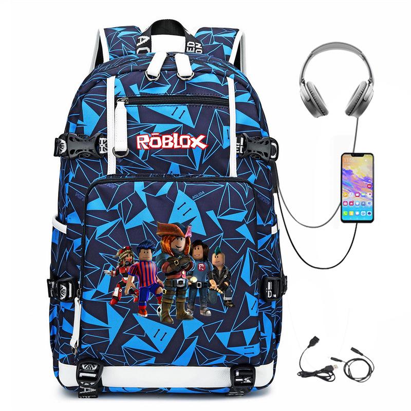 Cartoon Game Merchandise With Usb Hiking Bag College Students Outdoor Travel Large Capacity Backpack Bag