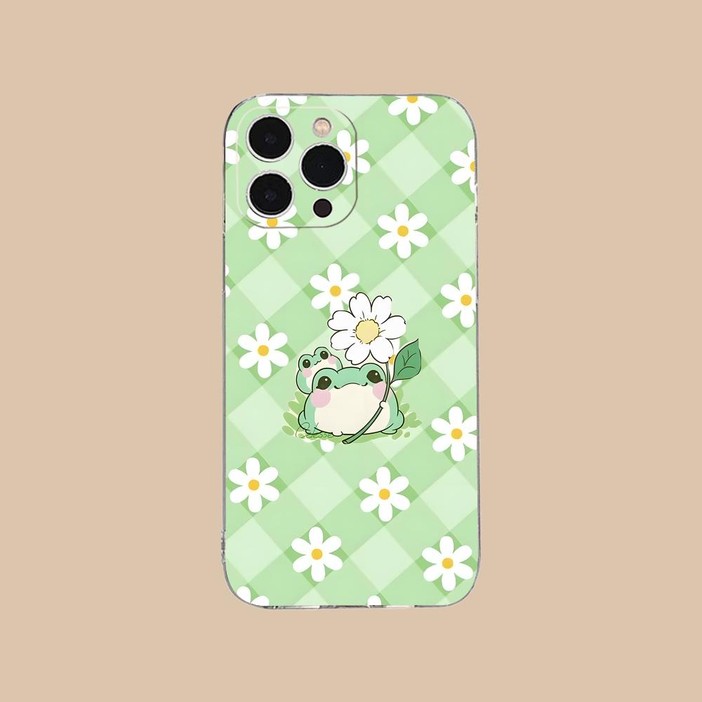 

Kawaii Frog Phone Case for iPhone 17 16 15 14 13 12 11 X XR XS Air Pro Max Plus Mini Soft TPU Clear Cover iPhone XS Max