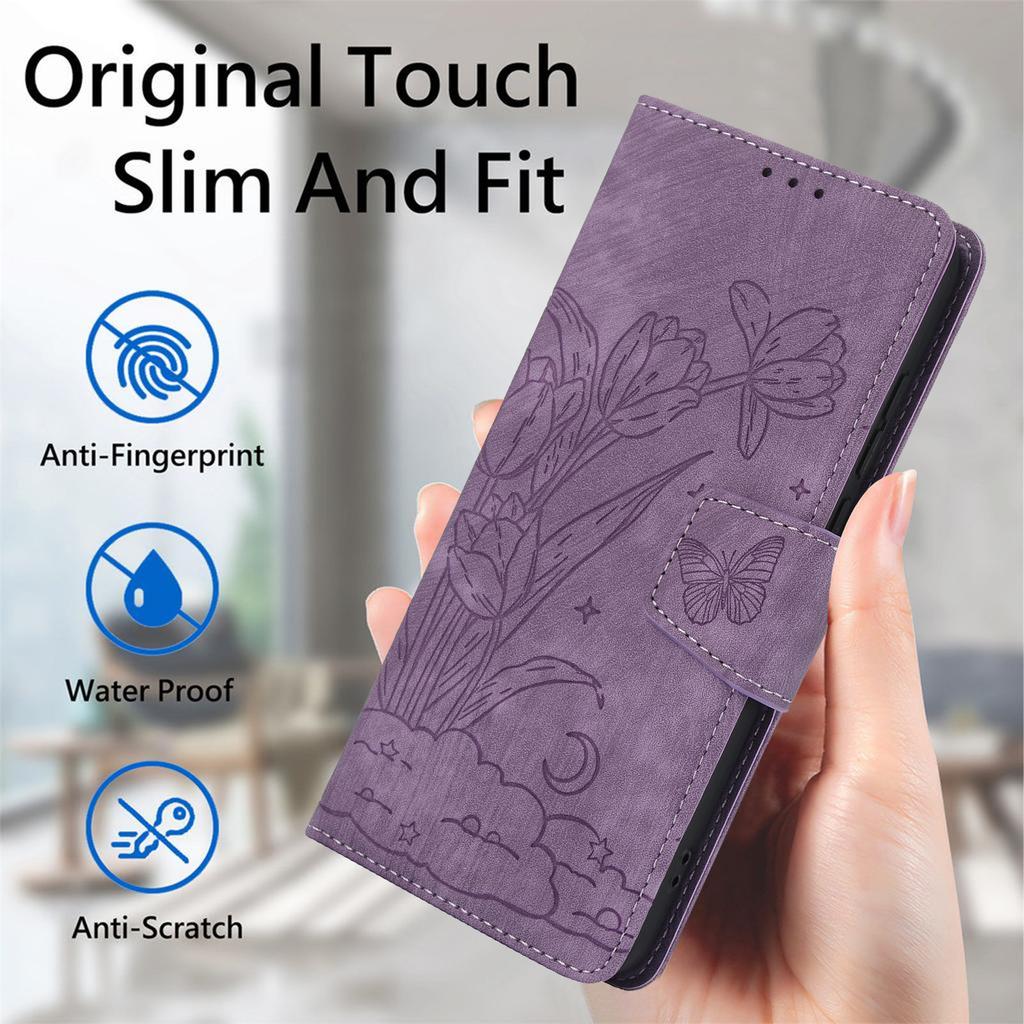 Suitable for MOTO G 5G 2026 mobile phone leather case G power retro orchid butterfly embossing card wallet
