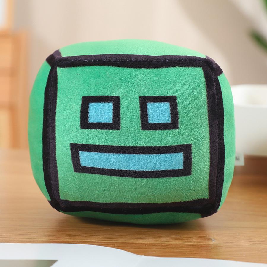 Cute Geometry Dash Plush Toy Soft Cartoon Anime Doll Stuffed Animal Pillow Kids Birthday Gift Home Decor