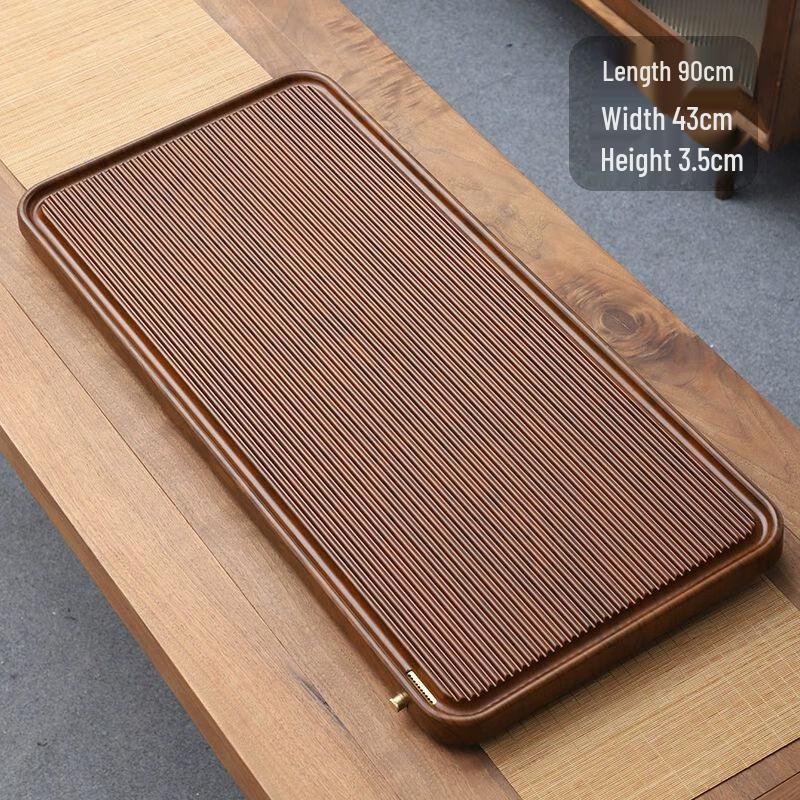 High-end Bakelite & Bamboo Tea Tray with Drainage