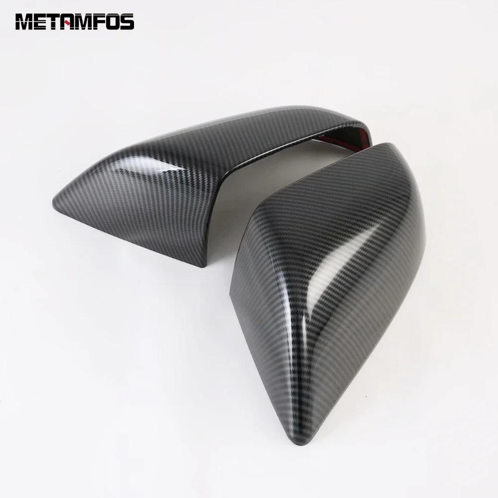 For Tesla Model S 2014-2017 2018   Carbon Fiber Rearview Side Mirror Cover Trim Protection Cap Accessories Car Styling