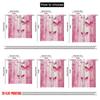 2pcs,2D Plane Printing Window Curtain Pink Flutterdreams Durable 100% Polyester Fabric (without Rod) Outdoor Decorations for