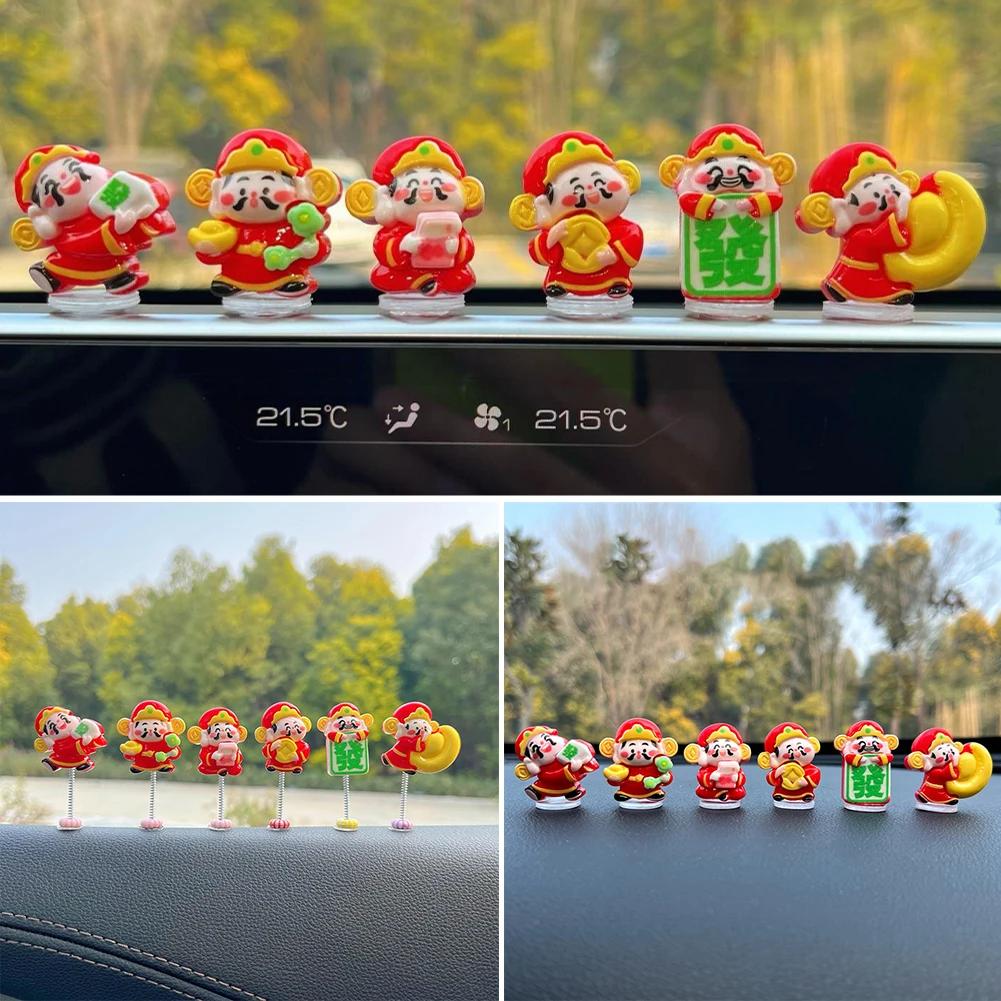 Dekoracja Lusterka Wstecznego Samochodu Żywiczna Lalka Ornament na Konsolę Środkową Małe Urocze Akcesoria Wnętrza Rower Auto Ornament