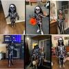 Scary Grim Reaper Black Hooded Costume Halloween Horror Skeleton Costume Boys Ghostbusters Costume Mardi Gras Party Costume