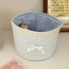 Quilting Cotton Desktop Storage Basket Love heart Storage Frame Cute Organizer Box  Home Decoration