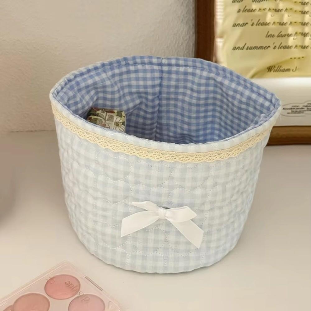 Quilting Cotton Desktop Storage Basket Love heart Storage Frame Cute Organizer Box  Home Decoration