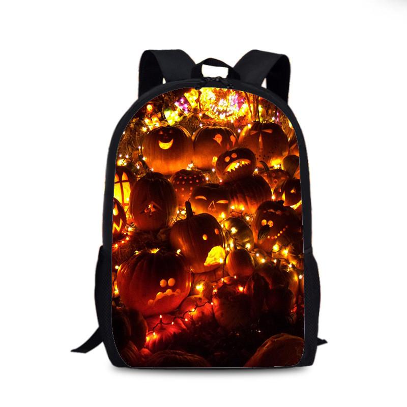 Halloween Fledermaus Kürbis Rucksack Aus Nylonmaterial Für Den Täglichen Gebrauch Und Street Style