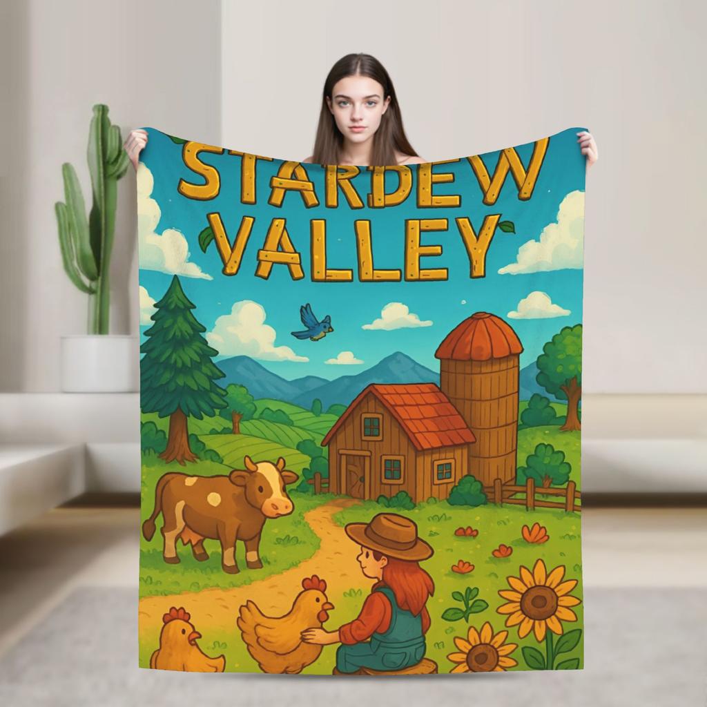 Creature In Stardew Valley Fashion Blankets Cute Jimino Animals Wool Awesome Soft Throw Fashion Blanket Chair Covering Sofa Spring/Autumn Tr