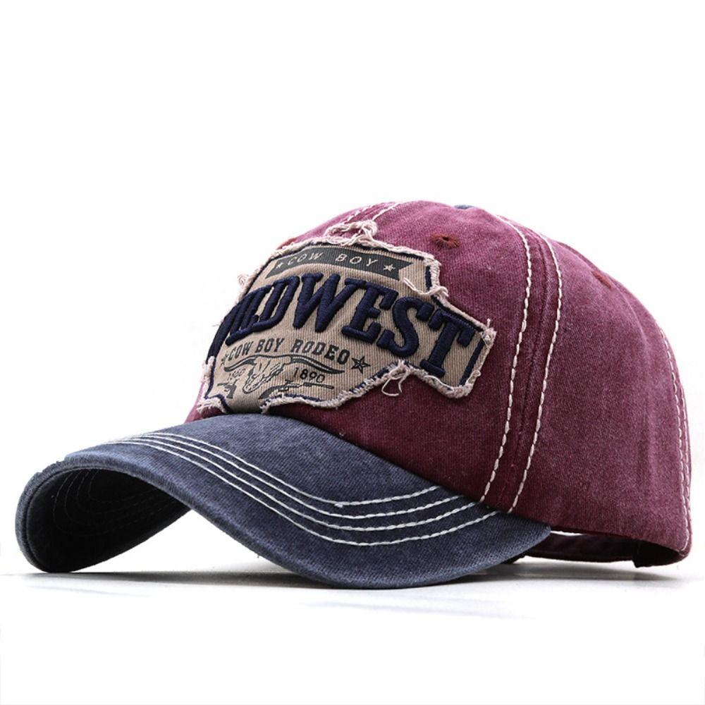 

Вишиті бейсболки для спорту на відкритому повітрі Весняно-літні кепки тракери Чоловічі Жіночі вина червоного кольору