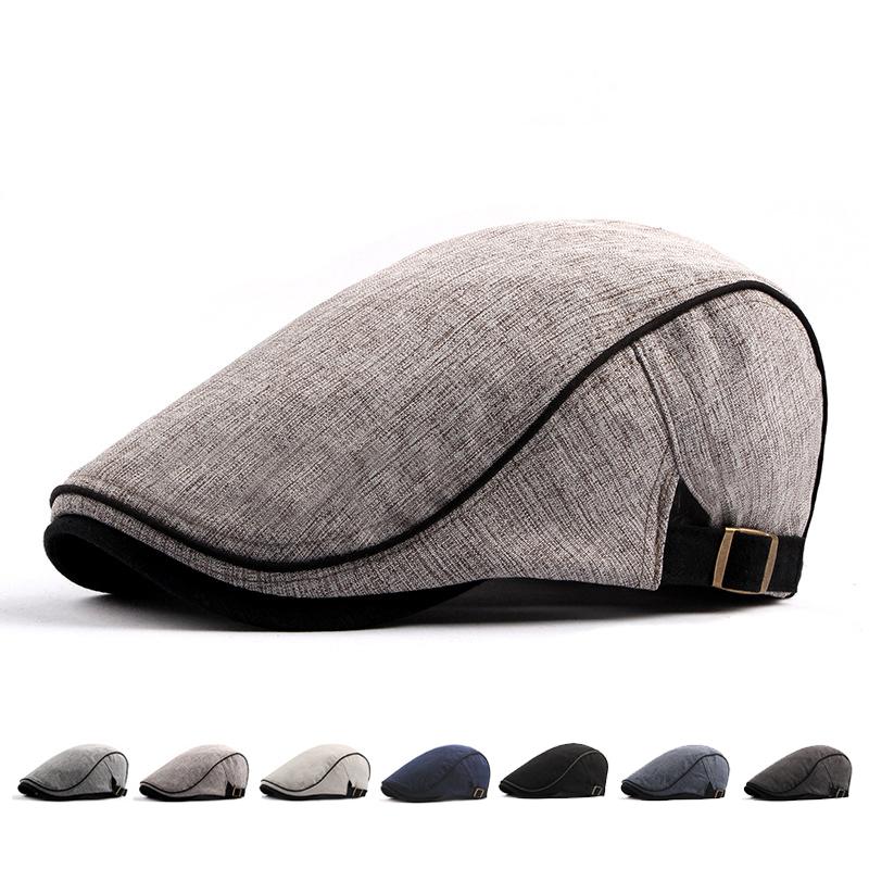 Men Berets Breathable Newsboy Caps Outdoor Hats Flat Cap Adjustable Gavroche Thin Ivy Flat Hat Painter Hat Gorro Hombre Boina
