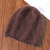 Furry Knit Cap Warm Knit Wool Hat Warm Ski Hat Chic Winter Beanie For Ski Slopes Outdoor Ski