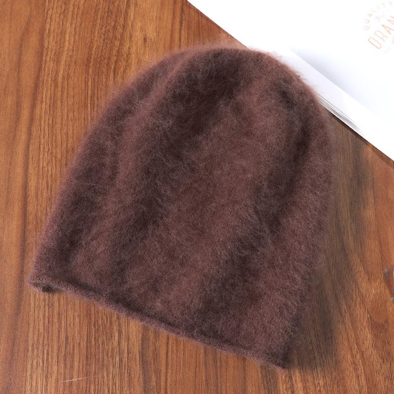 Furry Knit Cap Warm Knit Wool Hat Warm Ski Hat Chic Winter Beanie For Ski Slopes Outdoor Ski