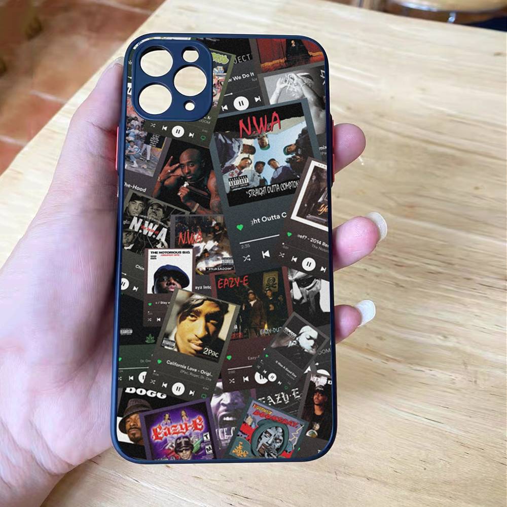 Rapper 2Pac Singer Tupac Cover For iPhone X XS 11 12 13 14 15 16 pro MAX mini Phone Case Matte shockproof
