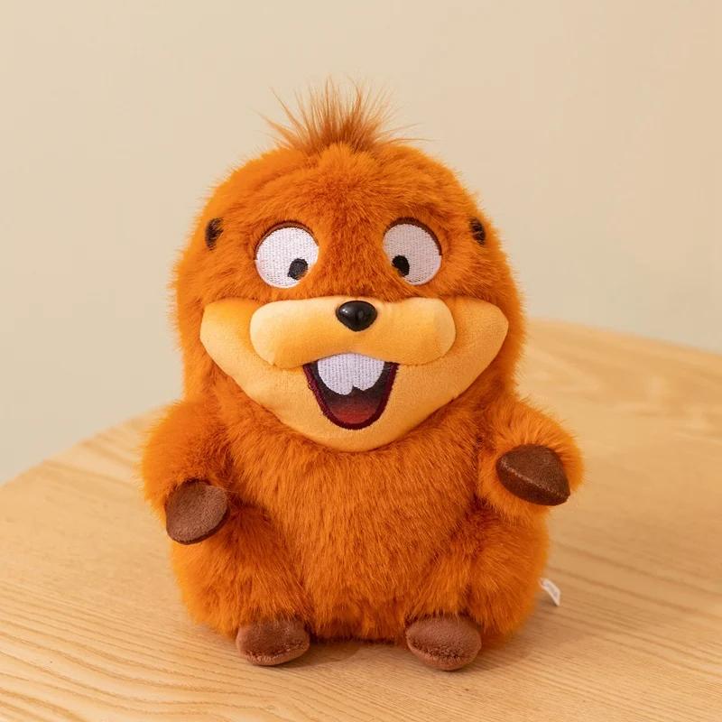 Cute Beaver Plush Toy Soft Hoppers King George Stuffed Animal Doll Cartoon Beaver Plushie Lovely Birthday Gift Home Decor