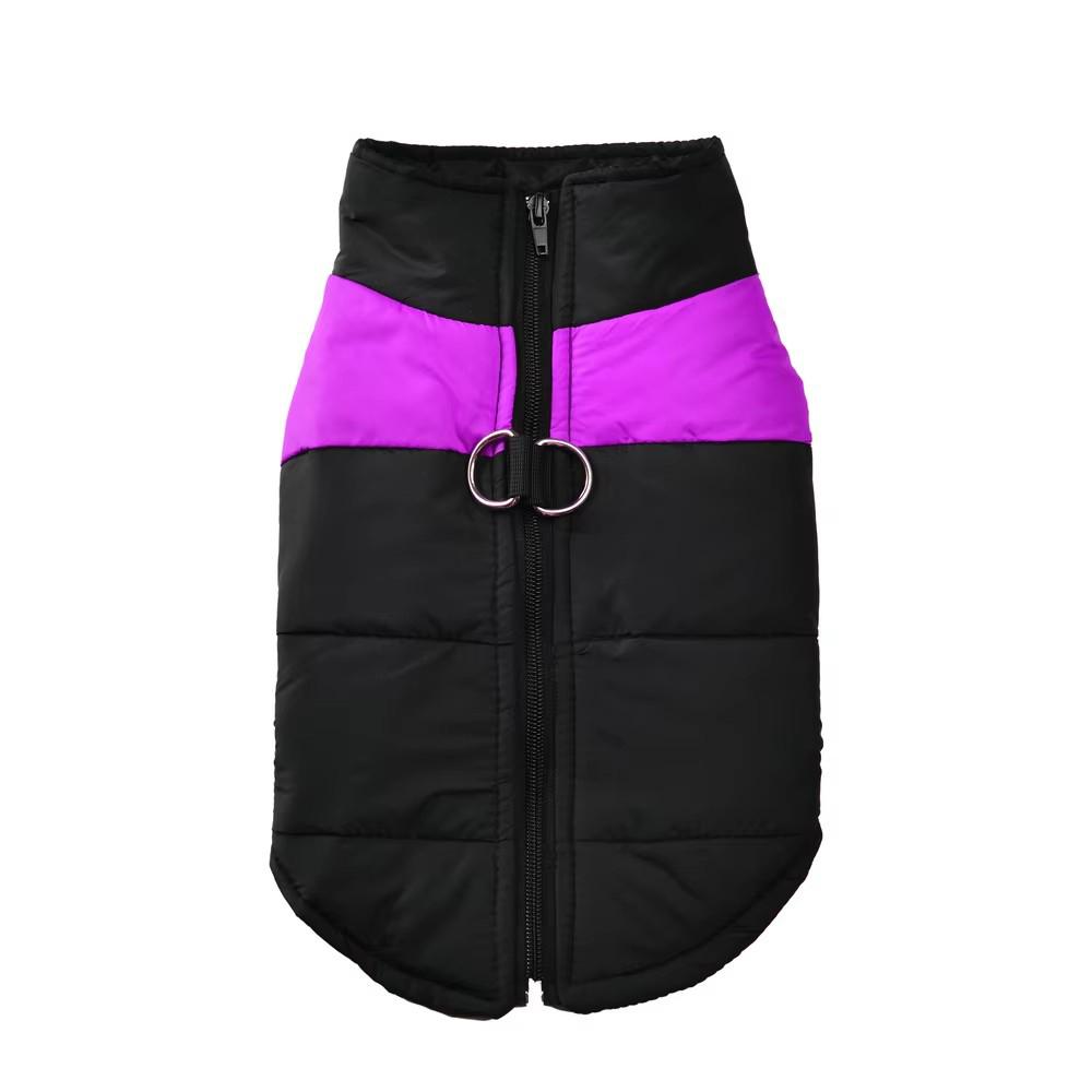 Winter Puppy Costume Warm Hiking Outdoor Pet Clothes For Small Large Dogs Cats Waterproof Zipper Vest Coat With D-Ring
