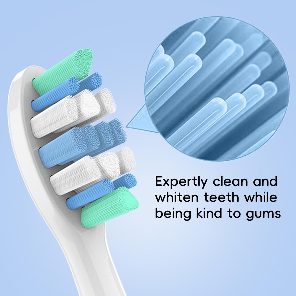 Replacement Toothbrush Heads Compatible with Philips Sonicare Soft Replacement Electric Brush Head 4100 6500 6100 7500 5300 1100