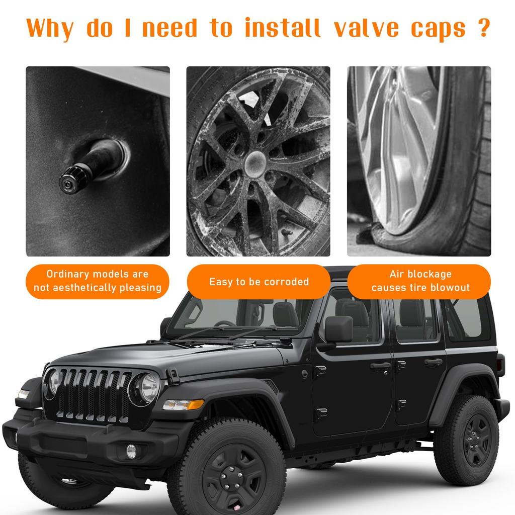 Ziciner 4pcs Bling Tire Stem Valve Caps Crystal Dustproof Handmade Rhinestone Auto Stem Air